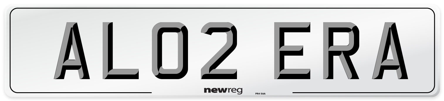 AL02 ERA Number Plate from New Reg